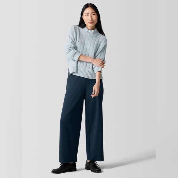 Eileen Fisher Sweaters - NWT Eileen Fisher Cotton Fluff Rib Turtleneck Top Boxy Fit, Cropped Length Sz 1X